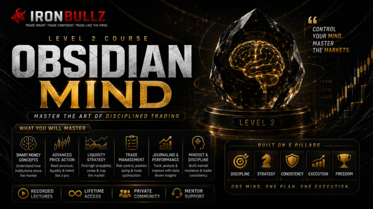 Obsidian Mind Course || Advance Technical Analysis || Level 2 || IronBullz